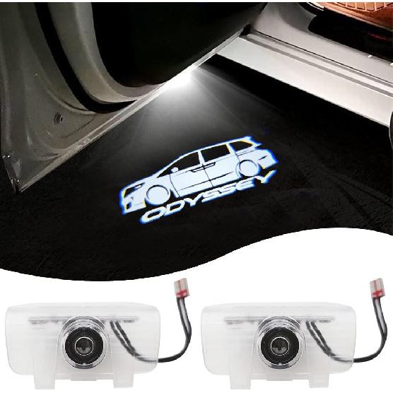 2 Pcs Car LED Projector Door Shadow Light Welcome Laser Emblem Logo Lamps Kit Puddle Lights Courtesy Step Ground Lamp HD Replacement for (Odyssey