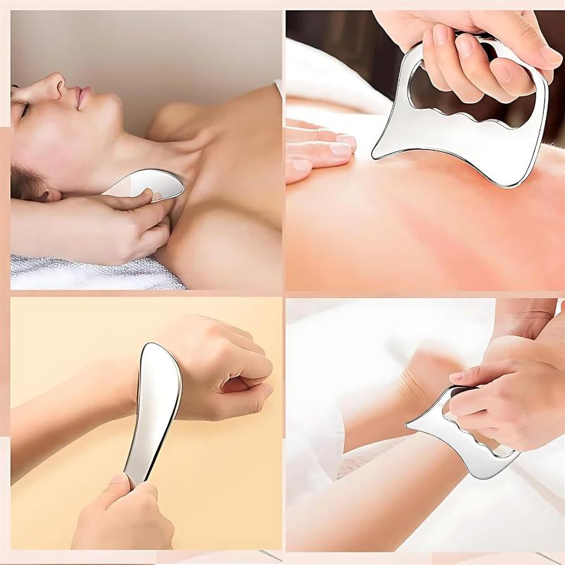 Stainless Steel Gua Sha Massage Tool Rust Resistant Scraping Massager for Deep Tissue Massage Post Exercise Recovery