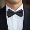 Men Formal Bow Tie Adjustable Design Double-Layered Bow Tie Non-fading Weddings Business Parties Bow Tie