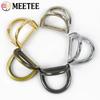 Meetee 5/10/20Pcs 19mm Metal D Ring Buckles Bag Side Clip for Strap Chain Connector Clasp Leather Crafts Hardware Accessories