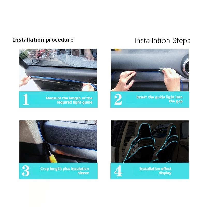 LED Decorative Car Interior Modification USB Atmosphere Light Cable Set For Golf Versa Tucson City-New Condition