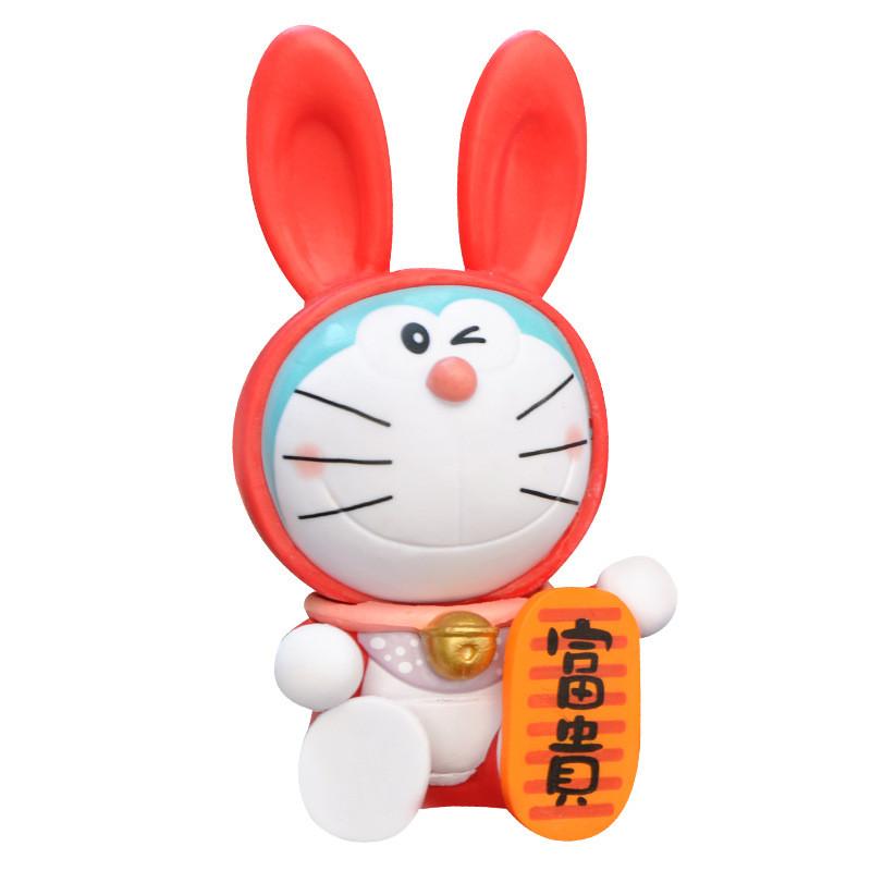 Anime Pvc Doraemon  Action Figure Model Car Ornament For Fans And Collectors