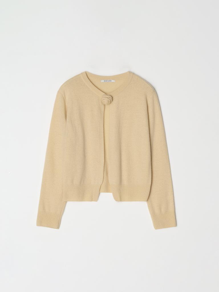 BEMUSE MANSION Camelia Knit Cardigan - Butter Cream