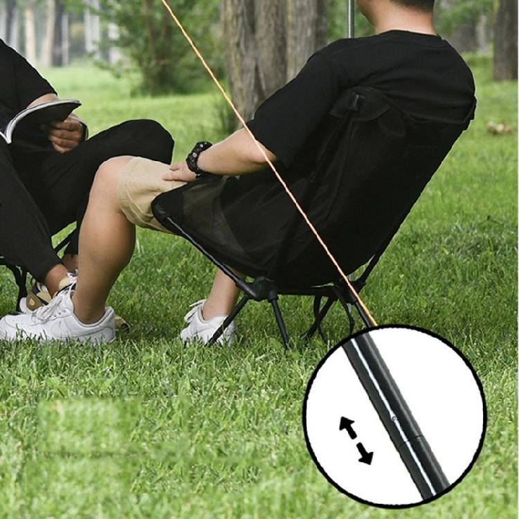 Anti Sink Moon Camping Chair Reinforced 7075 Aluminum Frame Mechanism Breathable Mesh Seat Outdoor Chair For Fishing Trip
