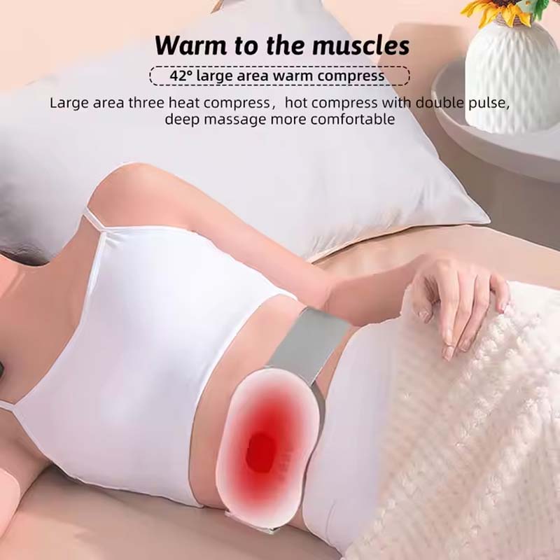 Ein intelligentes tragbares Heißkompressen-, Taillenstütz-, Massage- und Schmerzlinderwerkzeug für Frauen während der Menstruation, um die Gebärmutter warm zu halten