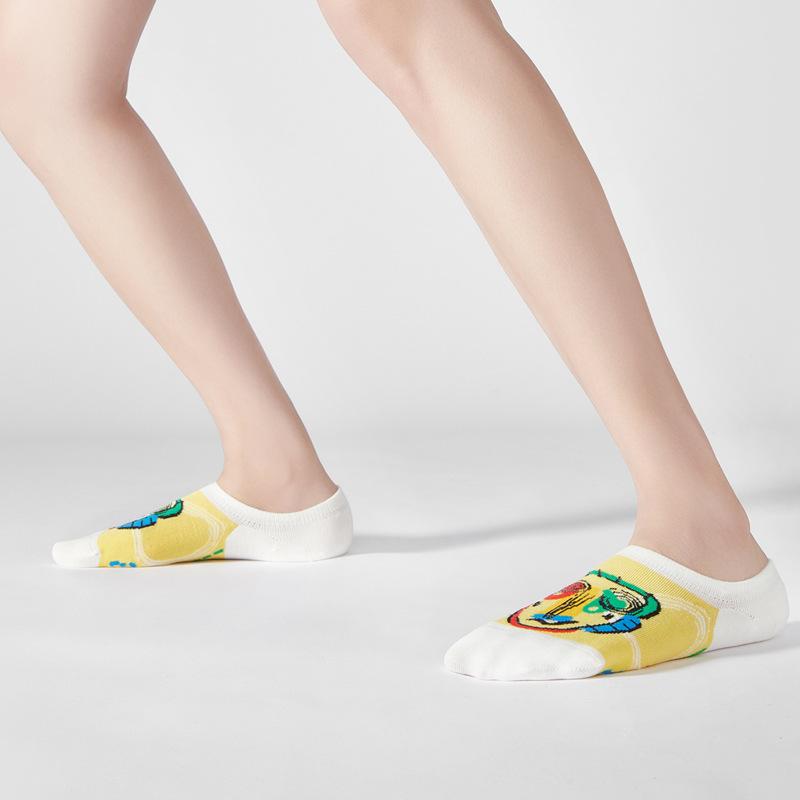 5 Pairs of Women's Spring and Summer Trend Shallow Mouth Stealth Boat Socks