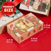 JOYFY 24 PCS Christmas Cookie Gift Baking Box with Window Auto-Popup for  Xmas Holiday Treat Boxes Containers with Tags