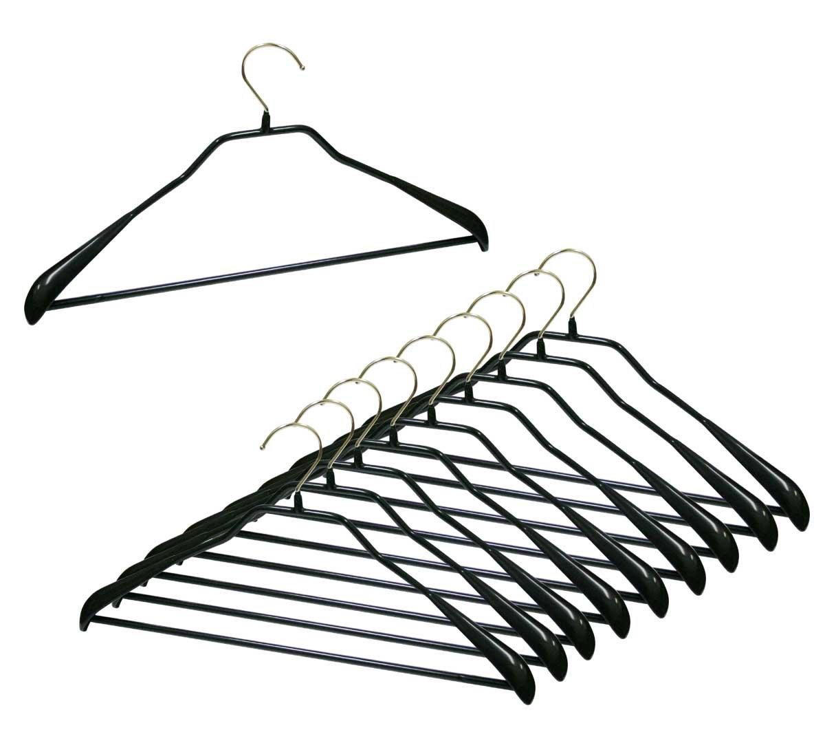 

Вешалки MAWA для костюмов и пальто с формованными плечиками S Гарантия Нескользящие (Женский M, Мужской & M), Черный, Набор из 10 предметов, 4431, 10 лет чёрный