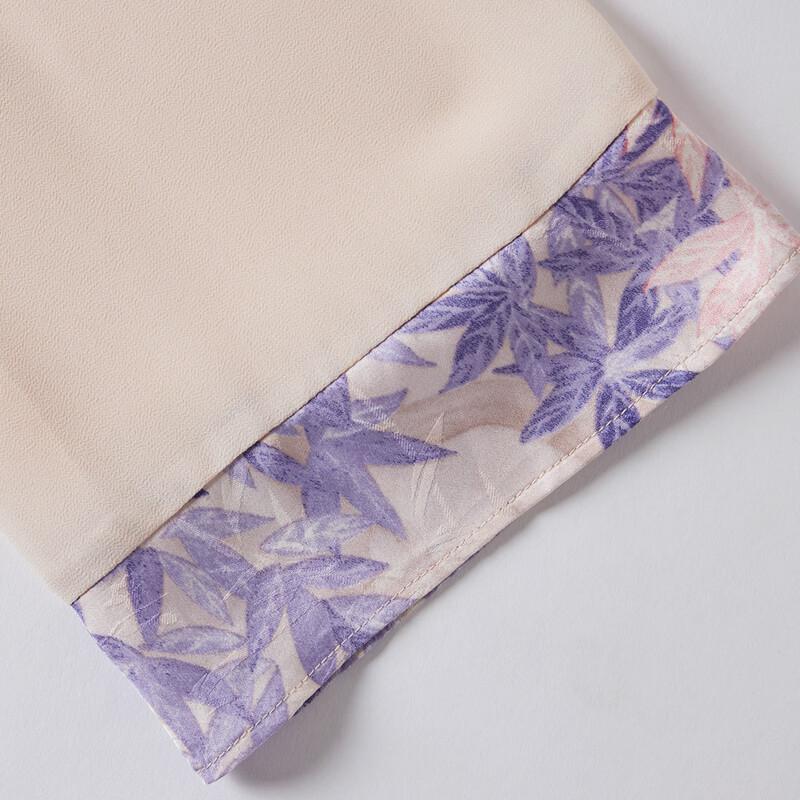 Pa Si Te Summer New Chinese Style Chiffon T-shirt & Pants Set