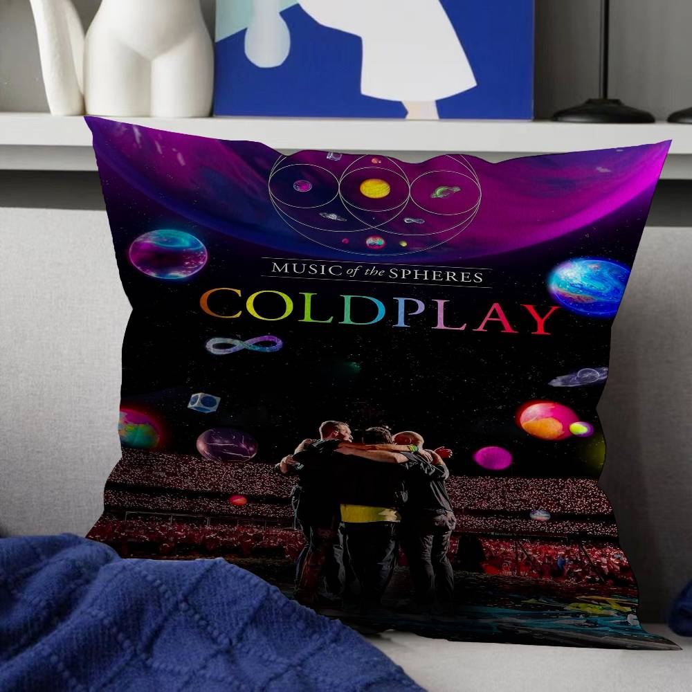 C-Coldplay Band Pillow Gift Home Office Decoration Pillow Bedroom Sofa Car Cushion CoverPillow Case