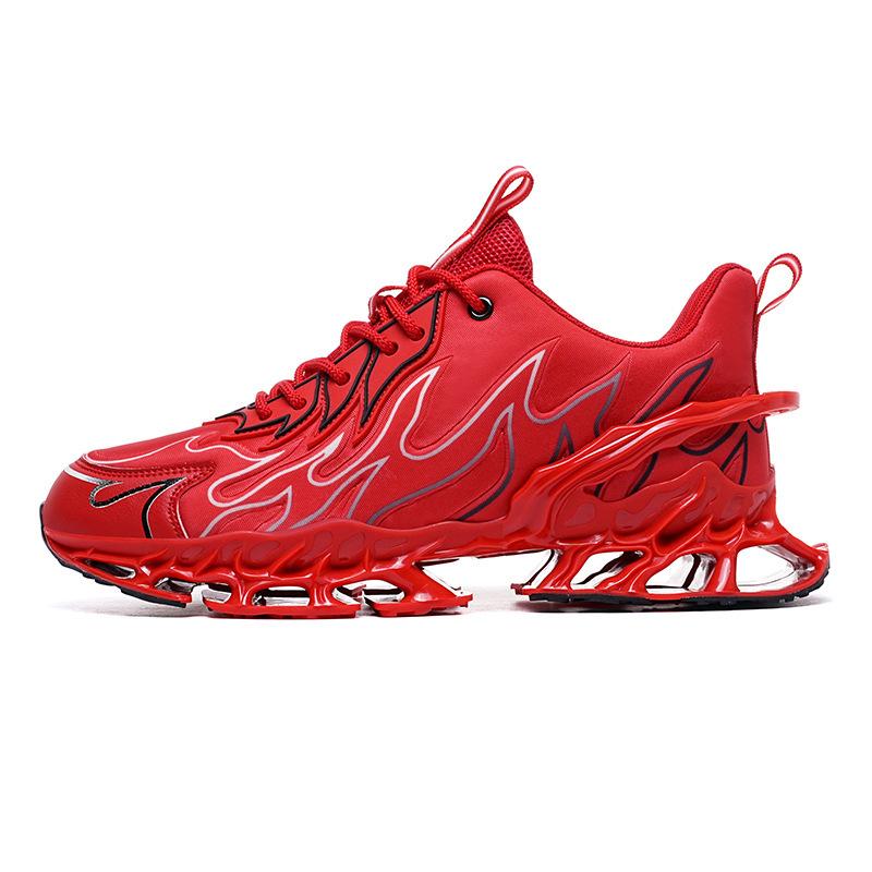Large size blade tide shoes flame mesh breathable sneakers outdoor running leisure