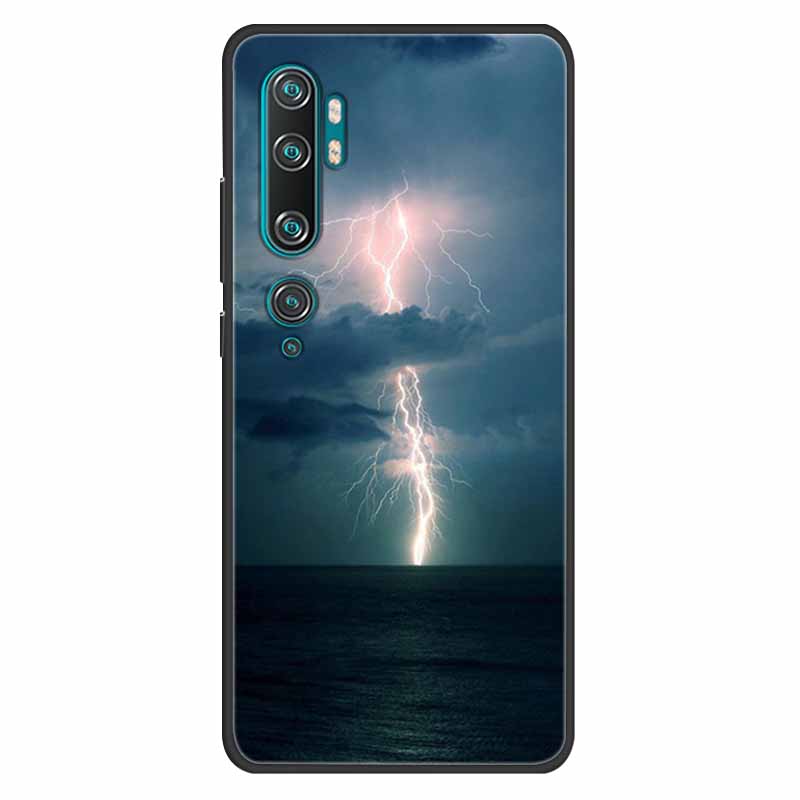 For Xiaomi Mi Note 10 Case Silicone Soft Owl Lion TPU Fashion Back Cover For Xiaomi Mi Note10 Cases Protective Printed Covers