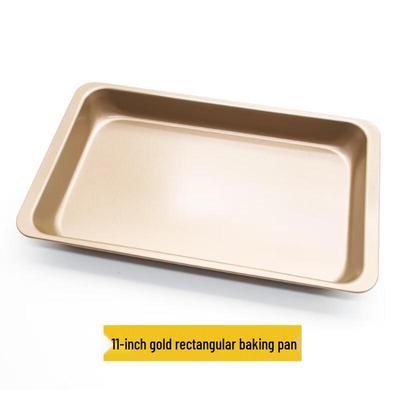 Wutuo 11-inch Golden Rectangular Baking Pans, 2-Pack