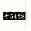 Metal Shark Wall Art Personalized House Number Sign Indoor Outdoor Decor Gift