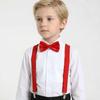 Elastic Kids Suspenders Solid Color Children Belt Classic Accessory Suspenders Bowtie
