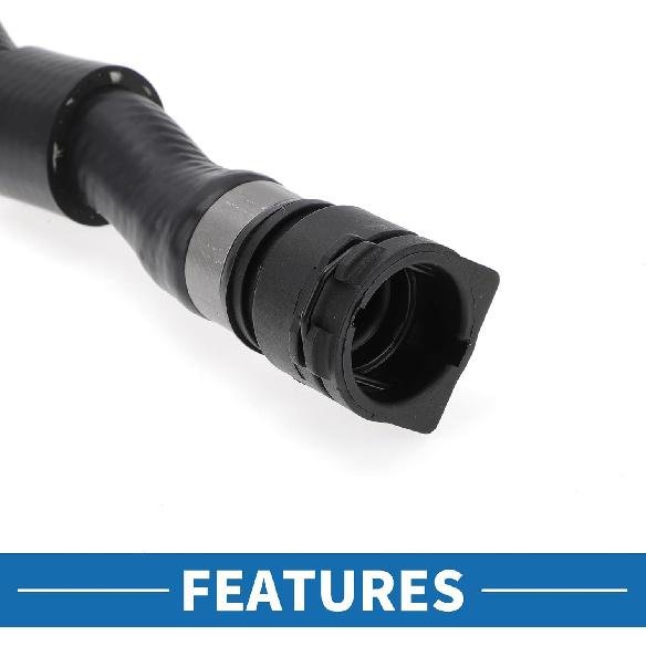 Engine Radiator Hose No.17127580963 Lower Coolant Cooling Hose Pipe Tube Line for BMW 535i 3.0L 2011-2016 Rubber Black