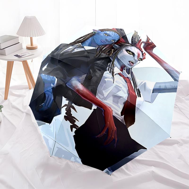 

Avatar Inspired Umbrella with Feathered Design Automatic Opening and Closing,Foldable for Convenience,8 Bone Frame,Perfect Gift for Fan