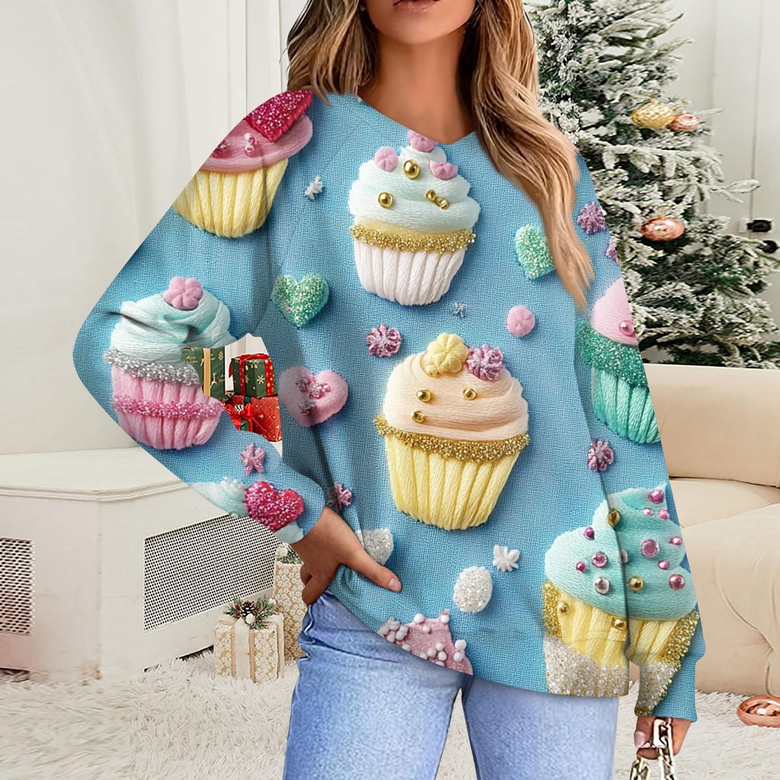 

Жіночий повсякденний модний комфортний пуловер з капюшоном V на манжеті до Дня Святого Валентина L