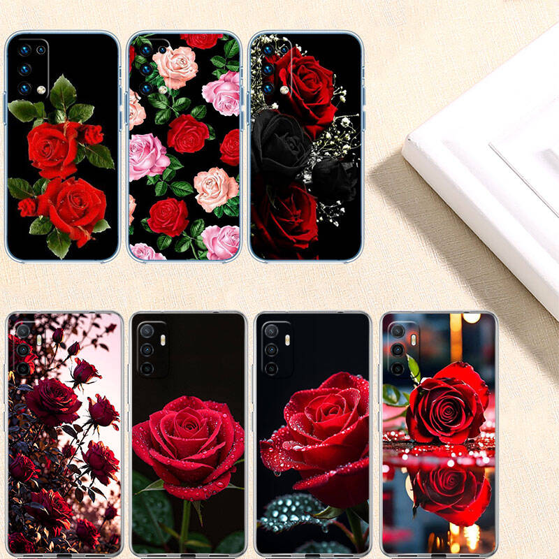 MH131 Roses Flower Case for Motorola E7 G6 G7 G8 G9 Plus Power Play G10 G20 G04 E30 E40 E22 E20 E13 E15 G22 G23 G05 G75 G35 G55