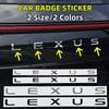 Emblème de Lettre de Voiture en ABS 3D Autocollant de Coffre Arrière Badge Pour NX IS 250 RX GS UX RX300 RX350 CT200H GX460 ES LX F sport GX