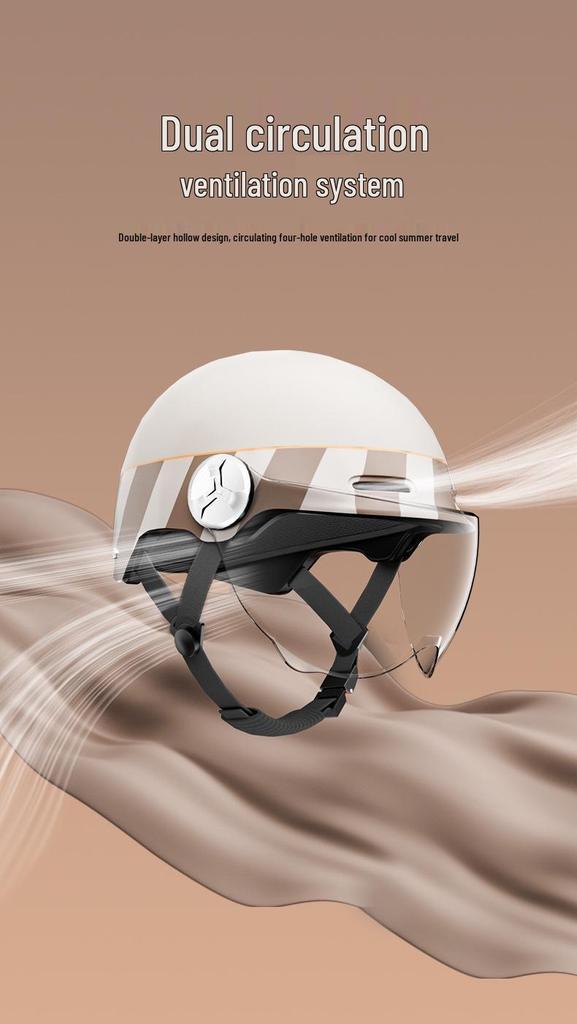 3C Universal Safety Helmet for Electric Scooters & Motorcycles - Summer Half Helmet for Men & Women