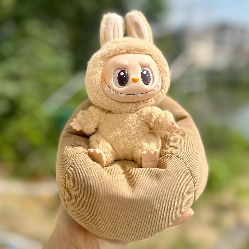 For 17cm Labubu Mini Sofa Bjd Doll Room Decoration Second Generation Sitting Party Series Doll Sofa Car Mini Sofa Bed