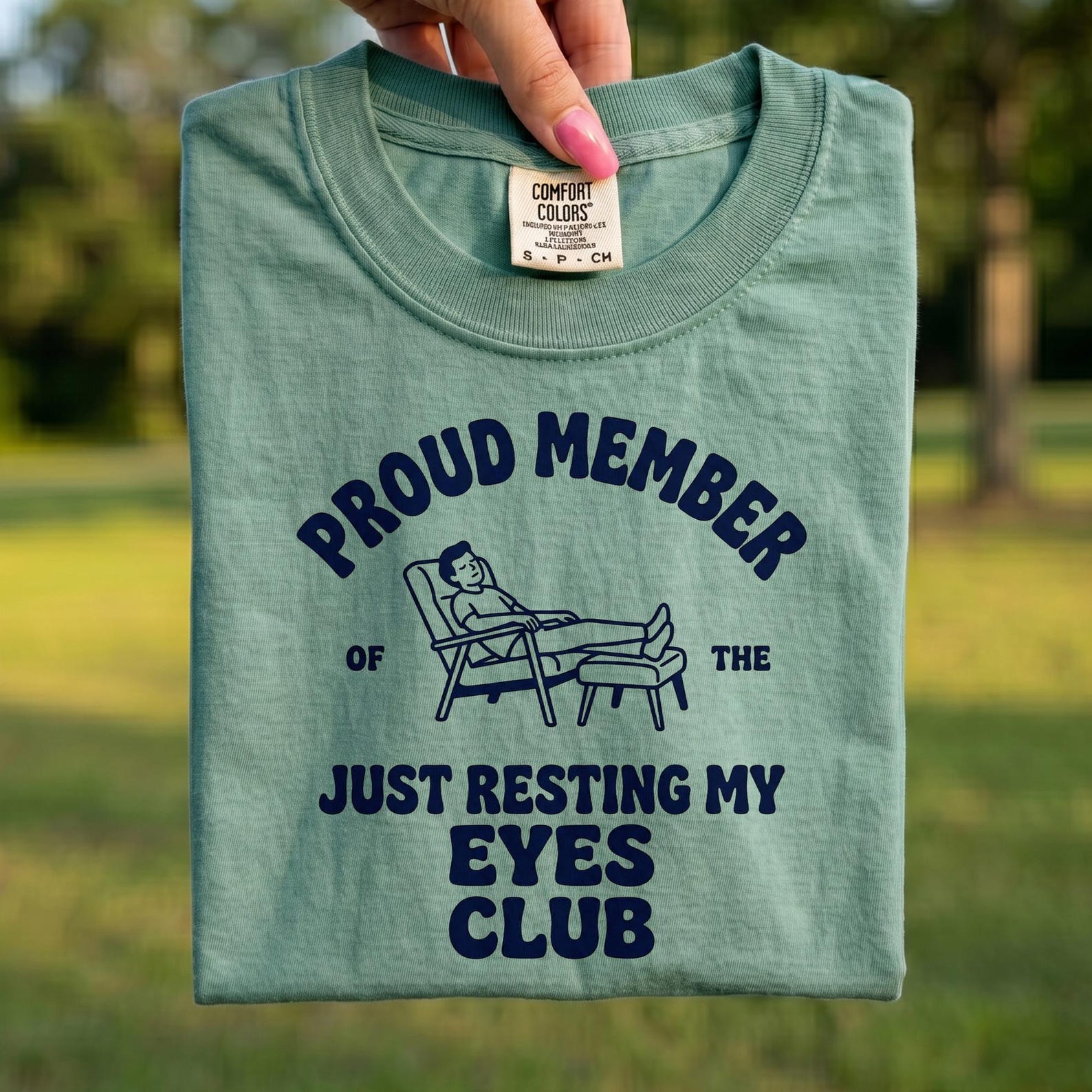 Comfort Colors® - Just Resting My Eyes Club Shirt, Funny Nap Lover Tee, Proud Member Sarcastic Shirt, Lazy Day Humor Gift XL