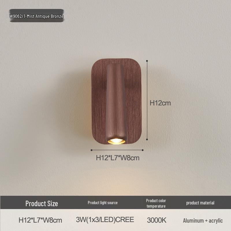 Rotatable Nordic Minimalist Wall Lamp - Eye-Protection Reading Light for Bedroom & Study