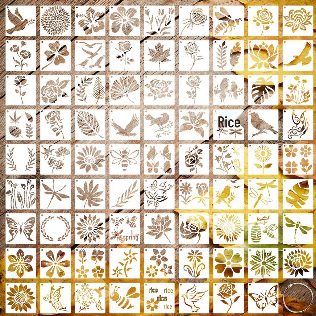 DIY Hollow Stencils for Painting and Journaling: Floral, Plant, Animal & Insect Series