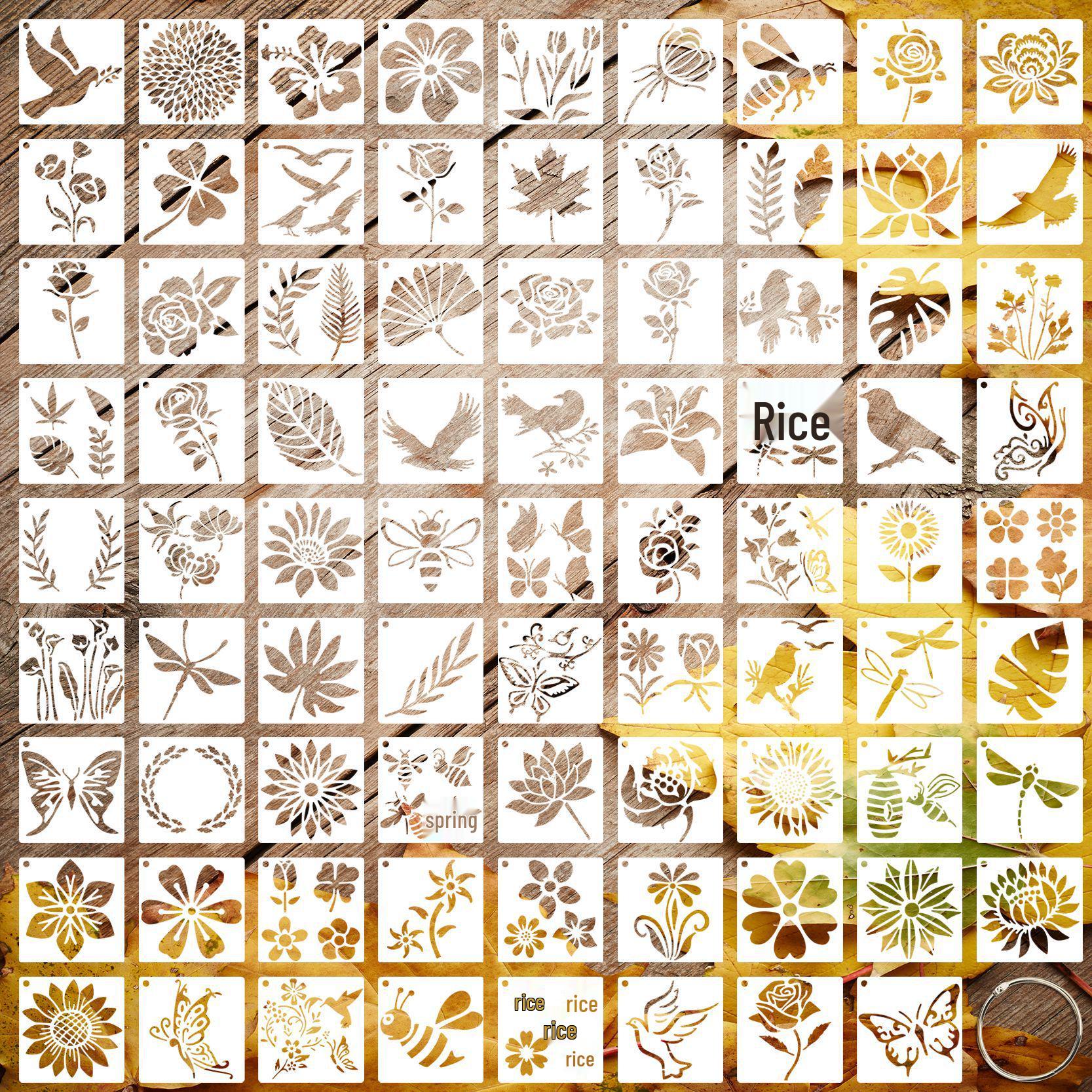 

DIY Hollow Stencils for Painting and Journaling: Floral, Plant, Animal & Insect Series