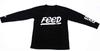 Feed T-Shirt Dry Fit Long Sleeve Size L Black (8021)