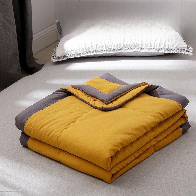 Summer Color Solid Blanket With Soft Filling For Kids And Student Dormitory