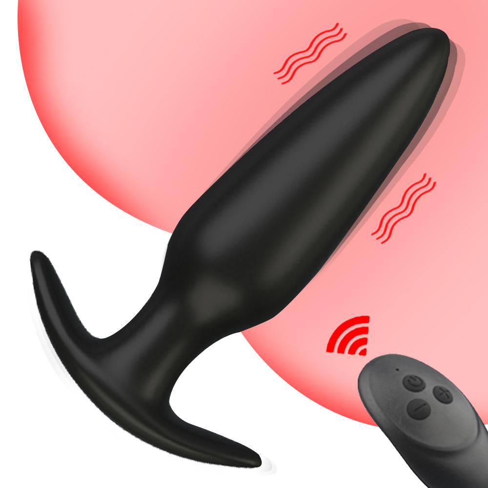 Vibrerende rumpestøpsler Dildo Vibrator Prostatamassasje Trådløs fjernkontroll Analplugg G-punktstimulator Sexleketøy for kvinne