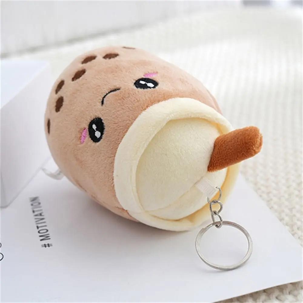 12cm Cute Milk Tea Cup Plush Toys Soft Stuffed Plushies Toys Kawaii Hanging Boba Key Chain Backpack Pendant Toys Gifts for Kids