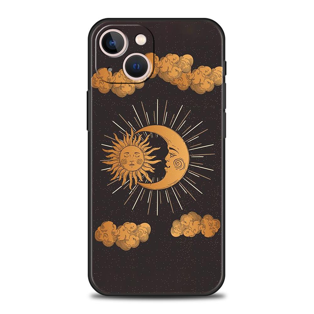 Applicable To IPhone16 Mobile Phone Case, New Couple Sun and Moon Mobile Phone Case.
