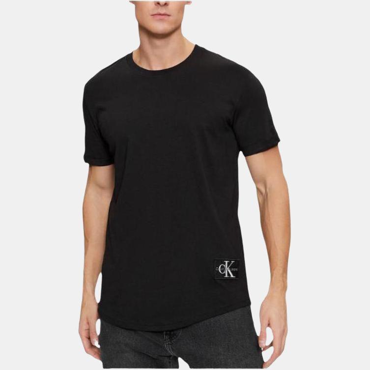 Calvin Klein Apaļkakla īsroku vienkrāsains T-krekls Vīriešu topi Melns J30J323482-BEH