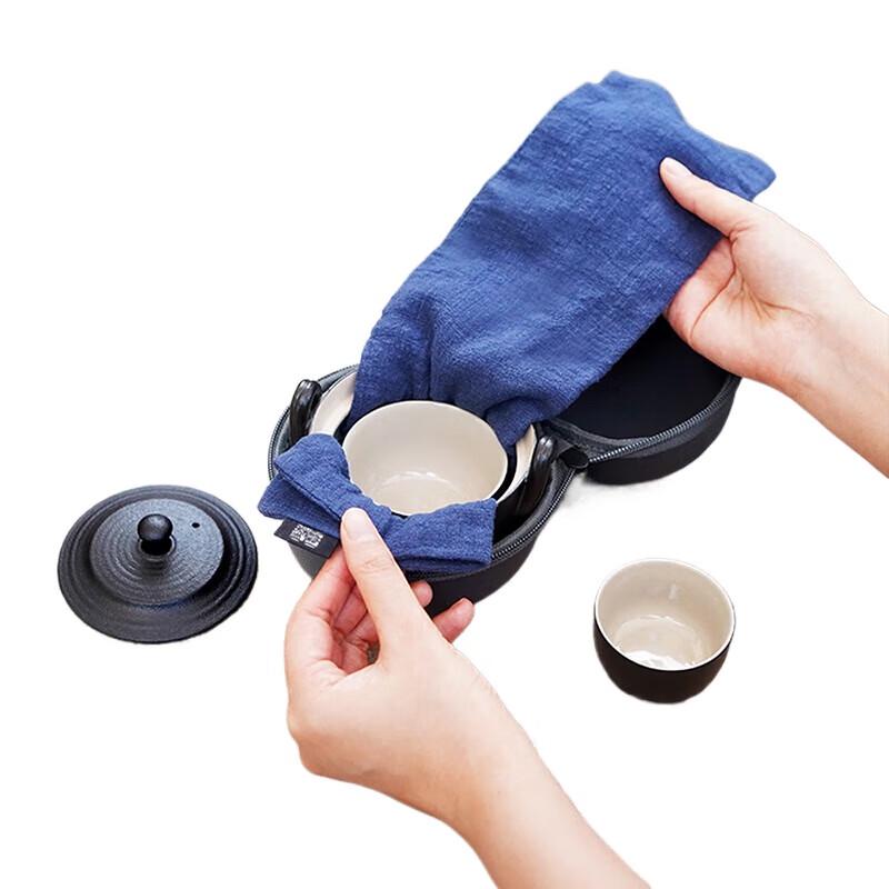 

Lubao Taoran Stone Gaiwan Travel Tea Set