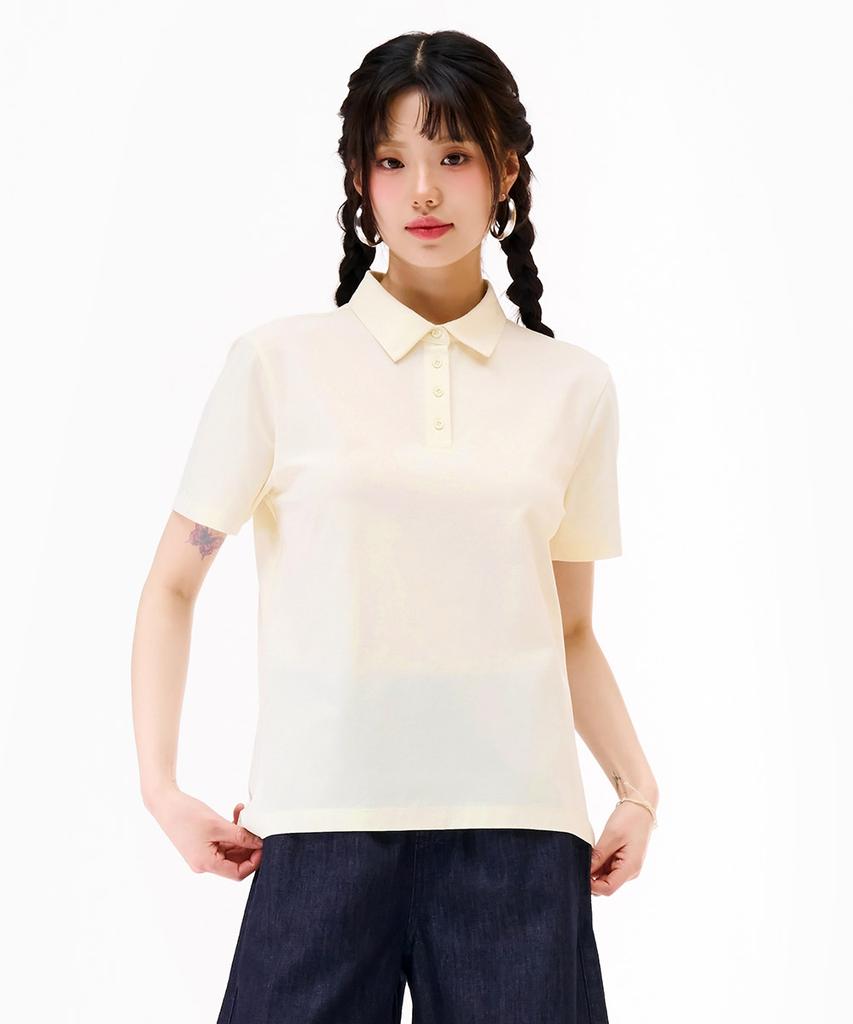 Chase Cult Women'S Cool Collared Short Sleeve T-Shirt - Yellow