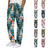Men's Christmas Printed Relaxed Fit Cargo Pants With Elastic Waist & Drawstring