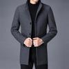 Men's Wool Coat: Casual Mid-Length Plus-Size Warm Jacket for Autumn/Winter