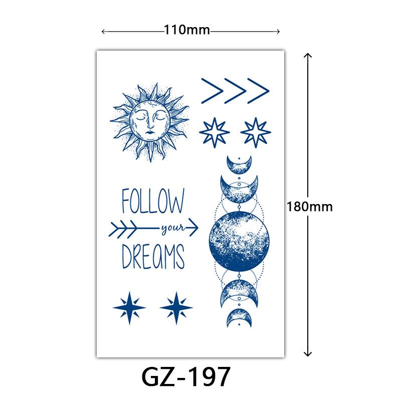 Herbal Semi-Permanent Tattoo Sticker, Animal English Totem Tattoo Sticker, Sweat-Proof Waterproof Tattoo