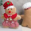 Holiday Polyester Gingerbreads Doll Decorative Pillow With Polyester Filling for Winter Comfort
