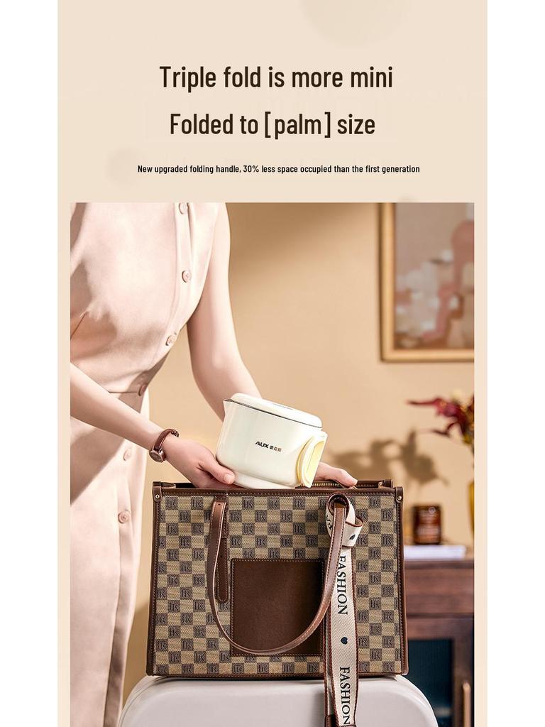 AUX Folding Travel Kettle - Portable, Insulated Electric Kettle for Business Trips.
