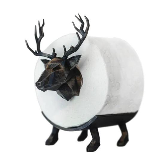 1/2 ks Držák na toaletní papír Jelen Stojan na tkáně Snadná instalace Dekorativní Dávkovač role toaletního papíru Kuchyňské dekorace