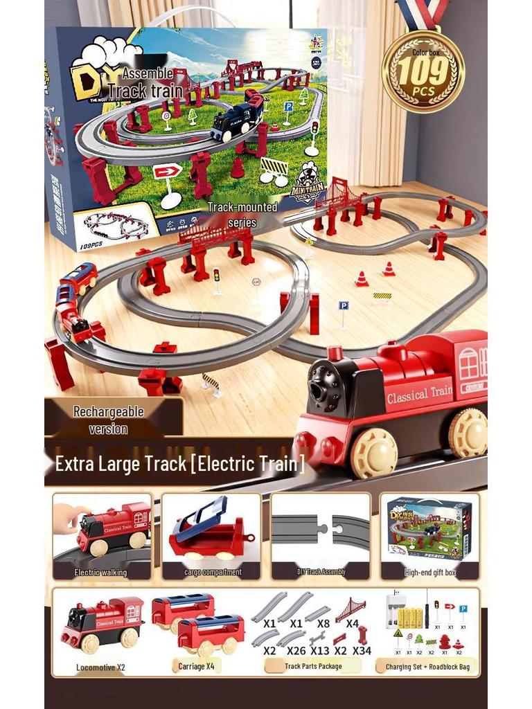 Electric High-Speed Rail Train Set - Educational Toy for Kids, Boy's Birthday Gift, Children's Day Present