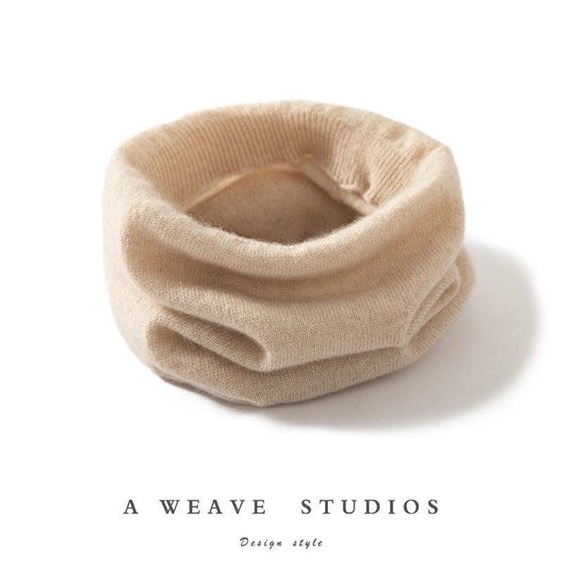 Pure Cashmere Knit Neck Gaiter – Women’s Unisex Scarf, Autumn/Winter Warmth One Size