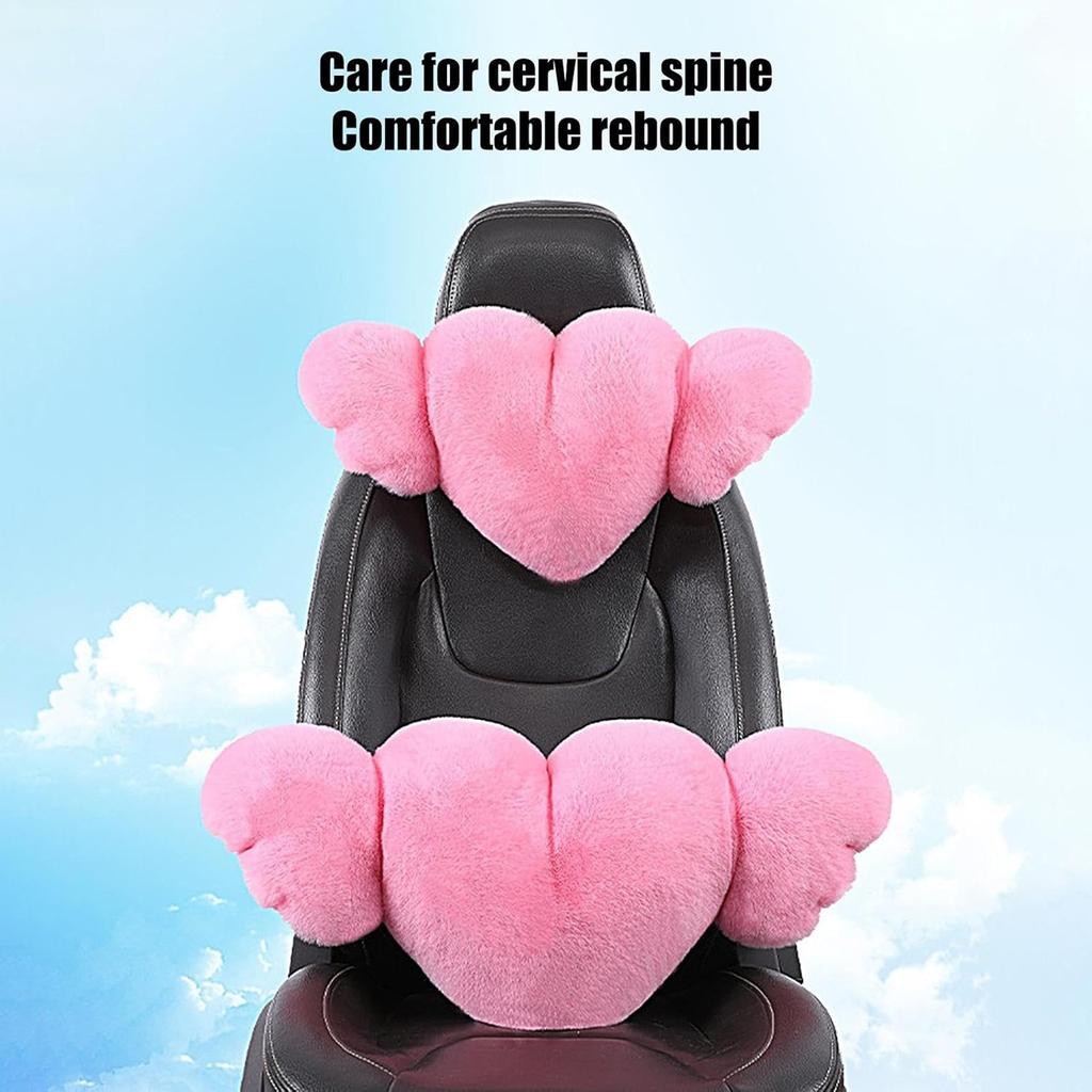 Heart Shaped Car Headrest Heart Shaped Car Headrest With Comfortable And Cute Car Neck Headrest Suitable For Car Decoration