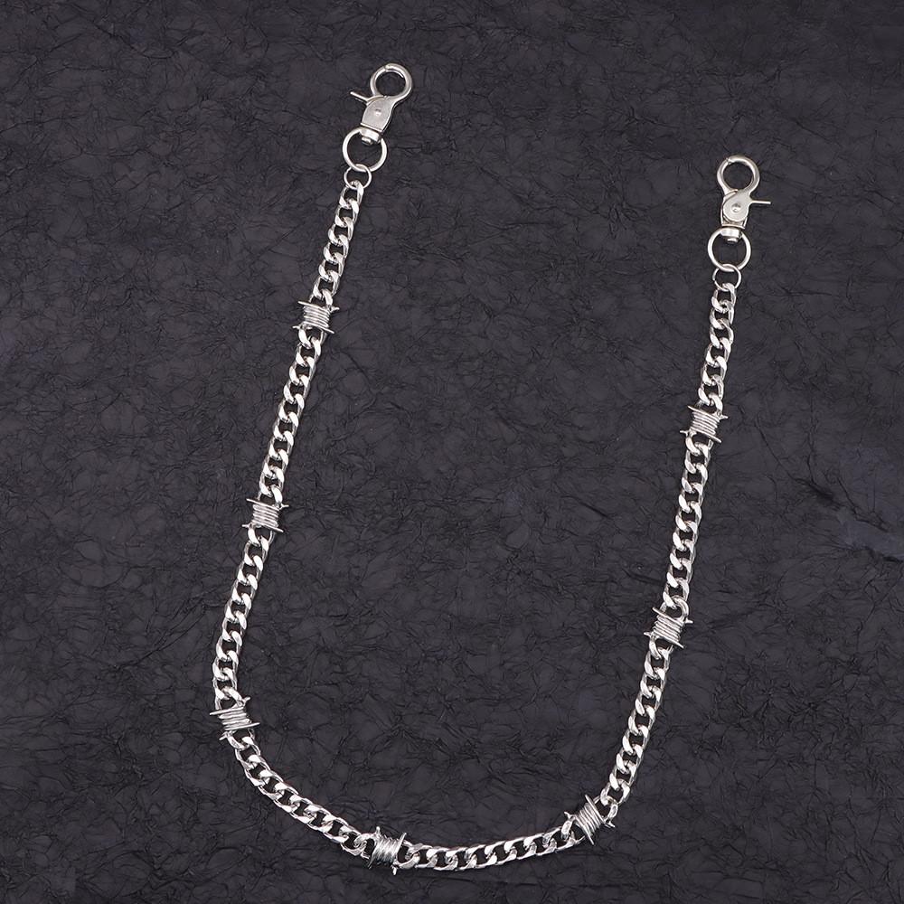 Dark Edge Metal Spike Waist Chain Punk Hip Hop Jewelry For Men Women