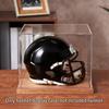 Full Size Helmet Display Case Clear Box with Wooden Stand Full Size Football Helmet Display Case for Sports Collectibles