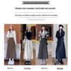 Khaki Wool High-Waist Slimming Midi Skirt for Women - A-Line, Hip-Hugging, Spring/Autumn 2026